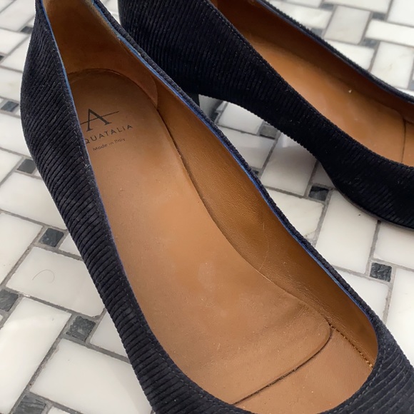 AQUATALIA dark navy corduroy pumps - Picture 7 of 7